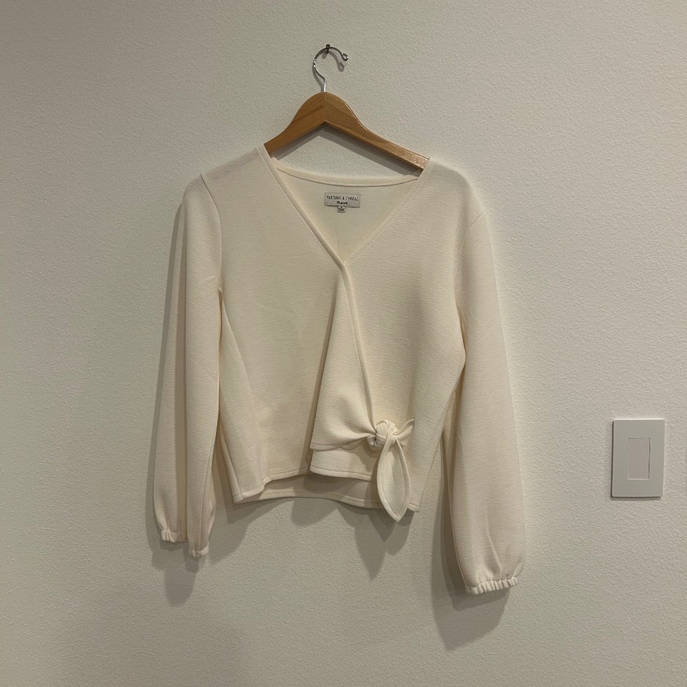 Madewell Texture & Thread wrap-front top – size M